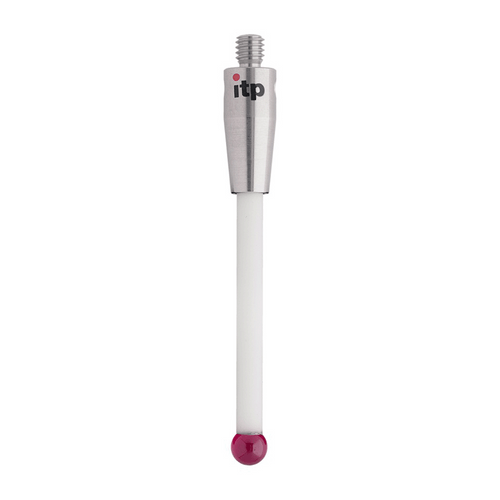 ITP Straight Styli - Type A - Ruby Ball - M4 Thread x 52.5mm Overall Length - TKM405007052