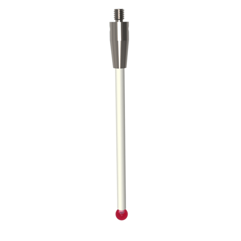 ITP Straight Styli - Type A - Ruby Ball - M4 Thread x 77.5mm Overall Length - TKM405007077