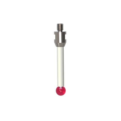 ITP Straight Styli - Type A - Ruby Ball - M4 Thread x 38mm Overall Length - TKM406007035