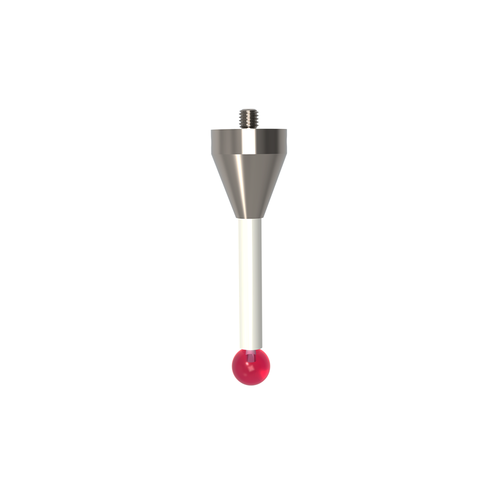 ITP Straight Styli - Type A - Ruby Ball - M5 Thread x 65.5mm Overall Length - TKM510019065
