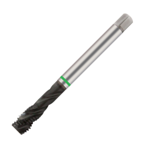 Europa Threading Tap - Spiral Flute - Metric Coarse - Oversize for platting +0.1 - HSS-E - Green Ring - M12 x 1.75