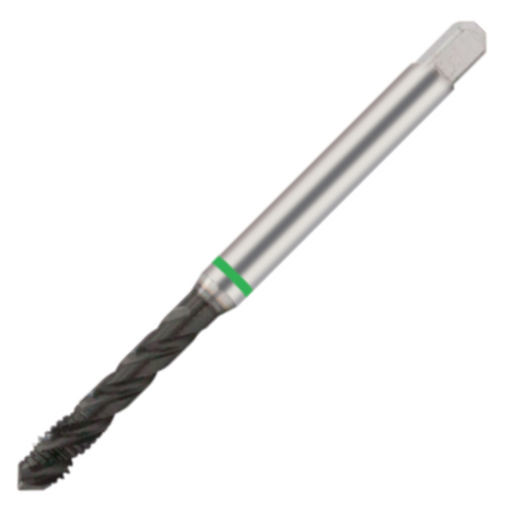Europa Threading Tap - Spiral Flute - Metric Coarse - Oversize for platting +0.1 - HSS-E - Green Ring - M4.5 x 0.75