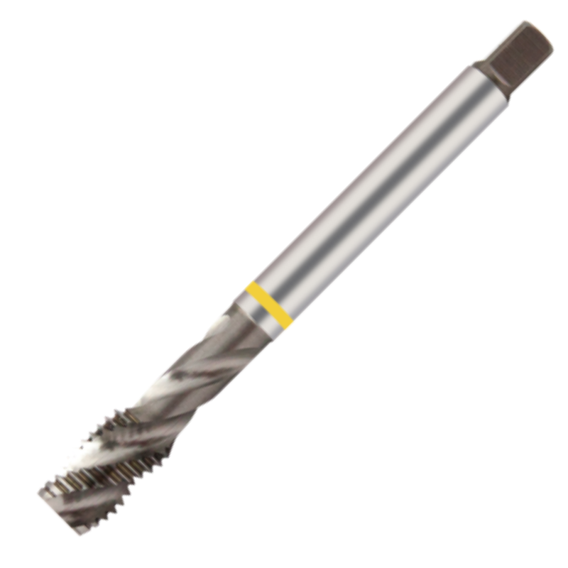 Europa Threading Tap - Spiral Flute - Metric Fine - Long Reach - HSS-E - Yellow Ring - M4 x 0.5