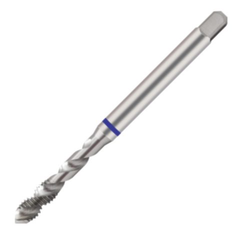 Europa Threading Tap - Spiral Flute (45* Helix) - Metric Coarse - HSS-E - Blue Ring - M2 x 0.4