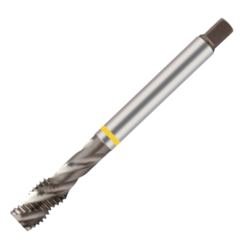Europa Threading Tap - Spiral Flute - UNC - HSS-E - Yellow Ring - 3/8 x 16