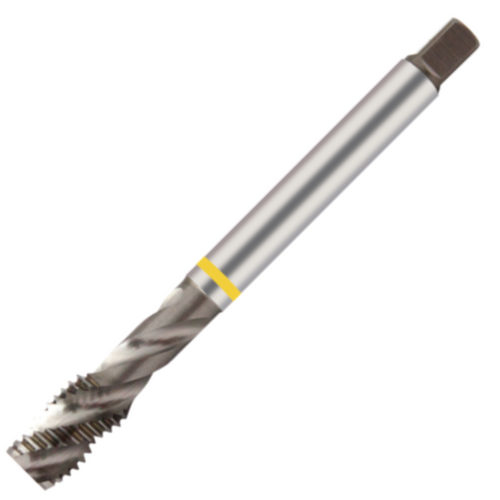 Europa Threading Tap - Spiral Flute - UNC - HSS-E - Yellow Ring - No. 6 x 32