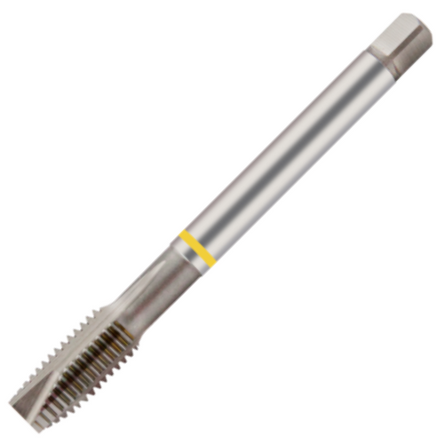 Europa Threading Tap - Spiral Point - UNF - HSS-E - Yellow Ring - 1/4 x 28