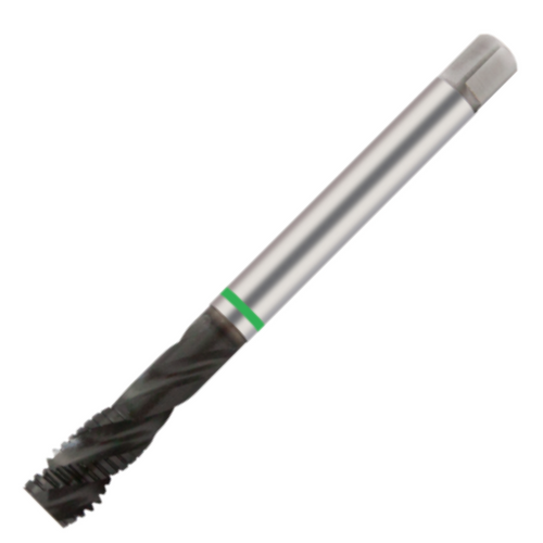 Europa Threading Tap - Spiral Flute - UNF - HSS-E - Green Ring - 1/4 x 28