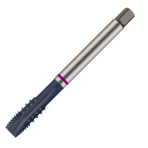 Europa Threading Tap - Spiral Point - Metric Coarse - PM - Purple Ring - M12 x 1.75