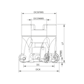 Palbit Arbor Mounting Holder - For RP1204 Inserts - 51mm Cutter Diameter - 181122100 thumbnail 2