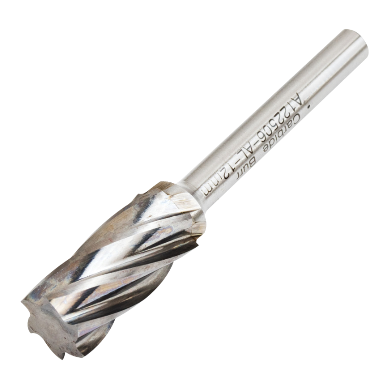 Vortex Carbide Burr Type A - Cylinder Without End Cut - Aluminium Cut - 6mm Diameter