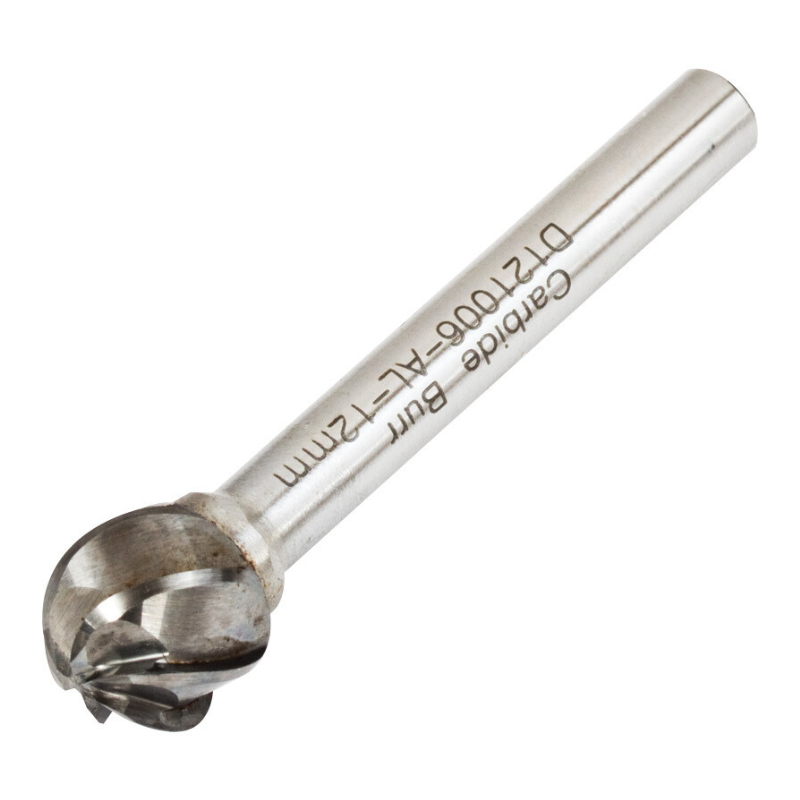 Vortex Carbide Burr Type D - Ball Nose - Aluminium Cut - 10mm Diameter