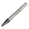 Vortex Carbide Burr Type L - Ball Nose Cone - Single Cut - 3mm Diameter thumbnail 1