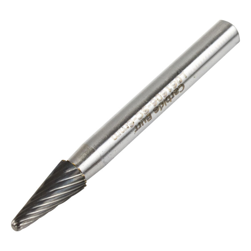 Vortex Carbide Burr Type L - Ball Nose Cone - Single Cut - 3mm Diameter