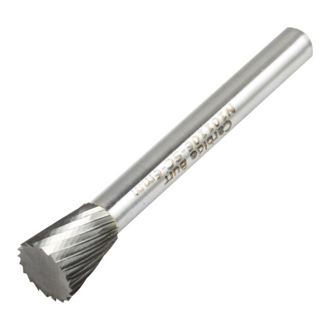 Vortex Carbide Burr Type N - Inverted Cone - Single Cut - 3mm Diameter