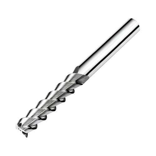 Vortex Carbide End Mill For Aluminium & Non-Ferrous - 3 Flute Long Length Square Edge (55°) - 12mm x 100mm