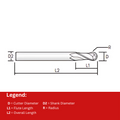 Widin Carbide End Mill For Mold & Die - 2 Flute High Precision - Ball Nose - 0.15mmx 0.3mm x R0.075 thumbnail 2