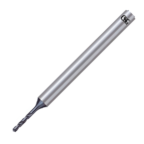 OSG Micro Carbide Drill - Micro Spiral - TiAlN Coated - 1.61mm