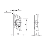 Palbit Indexable Milling Insert - For Shoulder Milling - XDGX 15M520 PDFR-LN PH0910