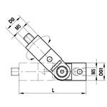 ITP Knuckles - titanium Base Material - M5 Thread x 58mm Overall Length - DGM500018058