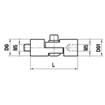 ITP Knuckles - titanium Base Material - M5 Thread x 34mm Overall Length - GTM500012034