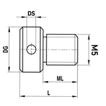 ITP Thread Measuring Gauges - stainless steel Base Material - M5 Thread Size x 18mm Overall Length - GWM600012018