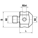 ITP Styli Holder - stainless steel Base Material - M2 Thread x 6mm Overall Length - HIM200007005