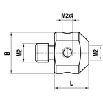 ITP Styli Holder - stainless steel Base Material - M2 Thread x 9.5mm Overall Length - HIM200010009