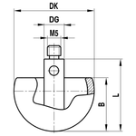 ITP Hemisperical Styli stainless steel Base Material - ceramic Prob Ball Material - M5 Thread Size x 18mm Ball Diameter - HKM518010020