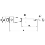 ITP Straight Styli - Type K - M2 Thread x 10mm Overall Length - IHM206003010
