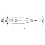 ITP Straight Styli - Type K - M2 Thread x 15mm Overall Length - IIM203003015