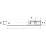 ITP Holder for non threaded styli - stainless steel Base Material - M2 Thread x 30mm Overall Length - KHM201003030
