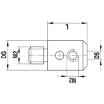 ITP Holder for non threaded styli - stainless steel Base Material - M2 Thread x 8mm Overall Length - KHM202006008