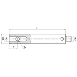 ITP Holder for non threaded styli - stainless steel Base Material - M3 Thread x 30mm Overall Length - KHM301004030