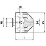 ITP Holder for non threaded styli - stainless steel Base Material - M5 Thread x 10mm Overall Length - KHM500011010