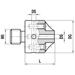 ITP Holder for non threaded styli - stainless steel Base Material - M5 Thread x 10mm Overall Length - KHM500011015