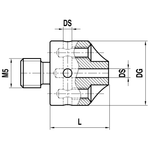 ITP Holder for non threaded styli - stainless steel Base Material - M5 Thread x 10mm Overall Length - KHM500011020
