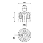 ITP Holder for non threaded styli - titanium Base Material - M5 Thread x 12mm Overall Length - KHM500015012