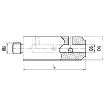 ITP Holder for non threaded styli - stainless steel Base Material - M5 Thread x 29.5mm Overall Length - KHM500030040