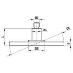 ITP Disc Styli ceramic Prob Ball Material - M2 Thread x 20mm Ball Diameter - Type M - KIM220025005