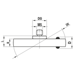 ITP Disc Styli stainless steel / ruby Prob Ball Material - M5 Thread x 35mm Ball Diameter - Type M - KIM505035M50