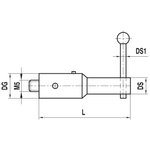 ITP Holder for non threaded styli - stainless steel Base Material - M5 Thread x 45mm Overall Length - KIM511511045