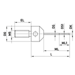 ITP Straight Styli - Type G - Ruby Ball - M5 Thread x 22.3mm Overall Length - LHM500811022