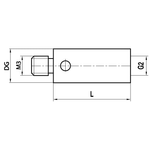 ITP Thread Adaptors - stainless steel Base Material - M3 Thread x 5mm Overall Length - RIM300004005
