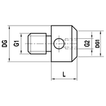 ITP Thread Adaptors - stainless steel Base Material - M4 Thread x 9mm Overall Length - RIM400007009
