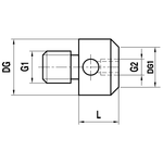 ITP Thread Adaptors - stainless steel Base Material - M4 Thread x 10mm Overall Length - RTM450011010