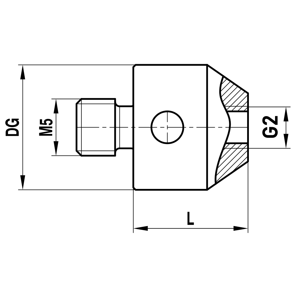 ITP Thread Adaptors - stainless steel Base Material - M5 Thread x 10mm ...