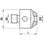 ITP Thread Adaptors - stainless steel Base Material - M5 Thread x 10mm Overall Length - RTM530011010