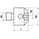 ITP Holder for non threaded styli - stainless steel Base Material - M5 Thread x 10mm Overall Length - SHM500011010