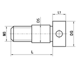 ITP Clamping Screw for Star Styli - Spherical Discs or Cubes - titanium Base Material - M3 XXT Thread Size x 8mm Overall Length - SIM300005008